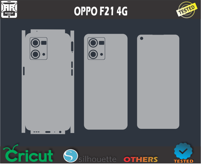 OPPO F21 4G Skin Template Vector