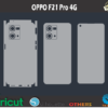 OPPO F21 Pro 4G Skin Template Vector