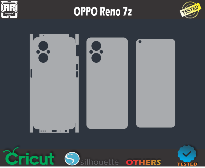 OPPO Reno 7z Skin Template Vector