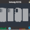 Samsung A33 5G Skin Template Vector