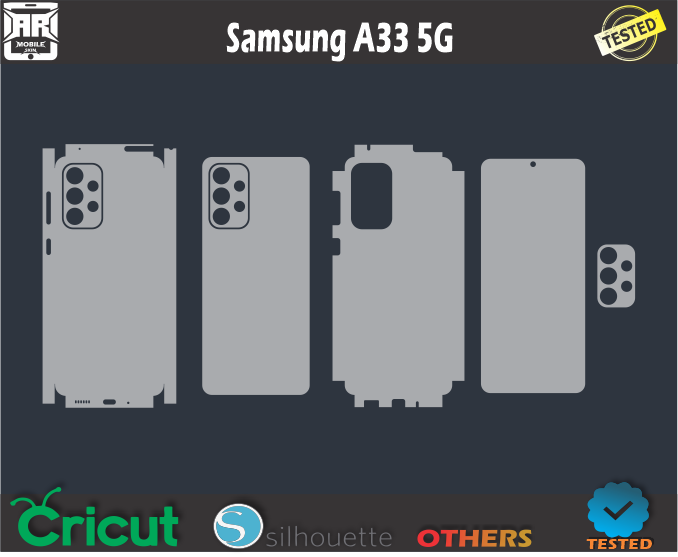 Samsung A33 5G Skin Template Vector