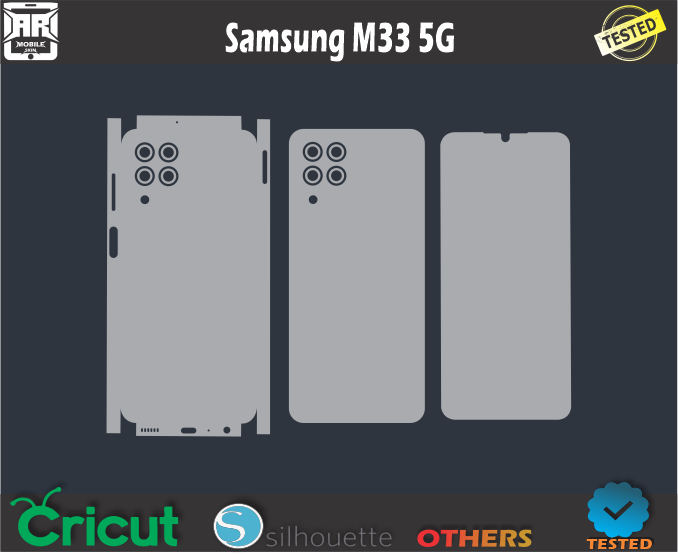 Samsung M33 5G Skin Template Vector