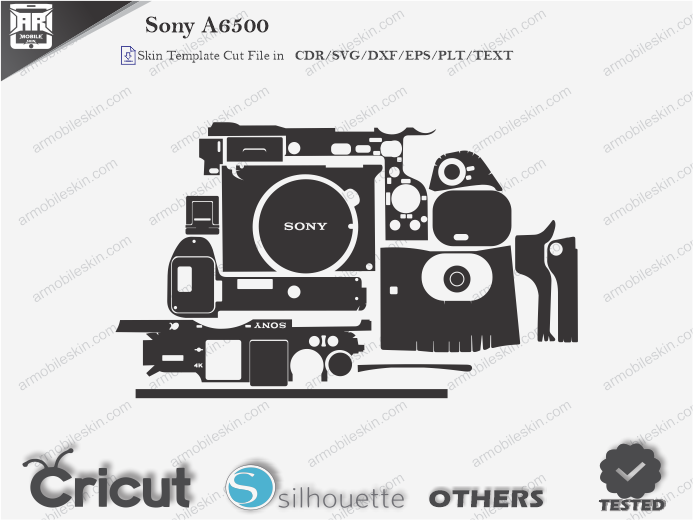 Sony A6500 Skin Template Vector