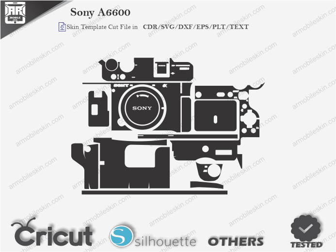 Sony A6600 Skin Template Vector