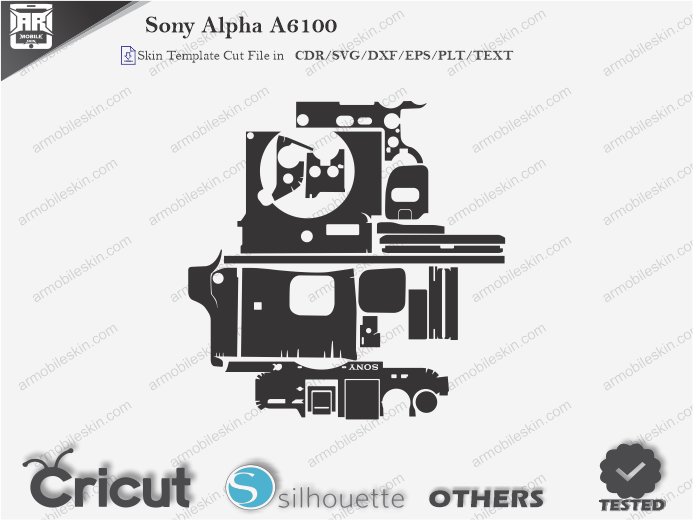 Sony Alpha A6100 Skin Template Vector