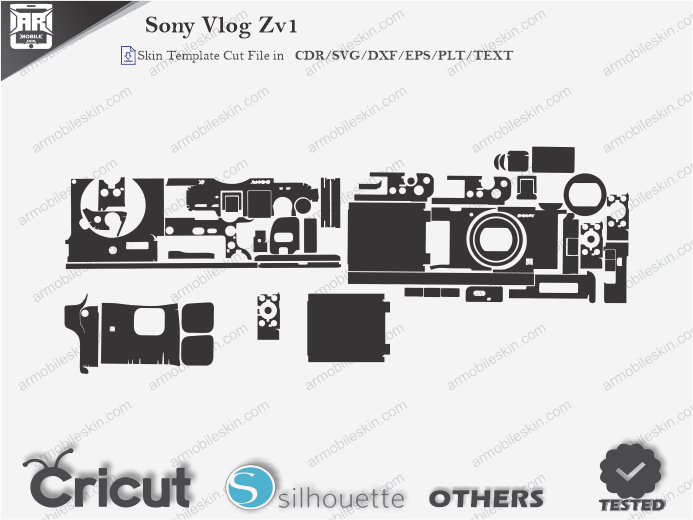 Sony Vlog ZV1 Skin Template Vector
