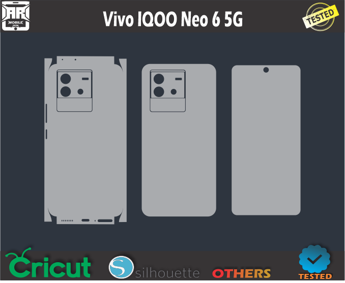 Vivo IQOO Neo 6 5G Skin Template Vector