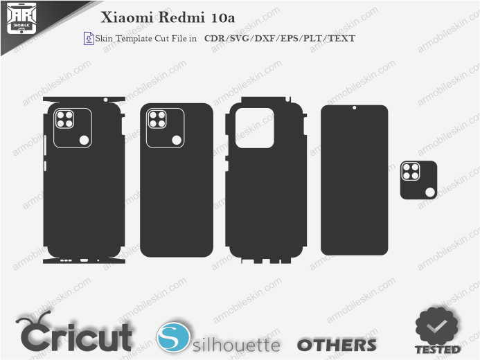 Xiaomi Redmi 10a Skin Template Vector