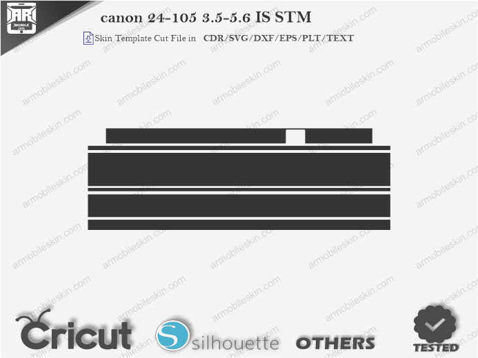 Canon 24-105 3.5-5.6 IS STM Lens Skin Template Vector