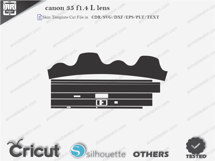 Canon 35 f1.4 L lens Skin Template Vector