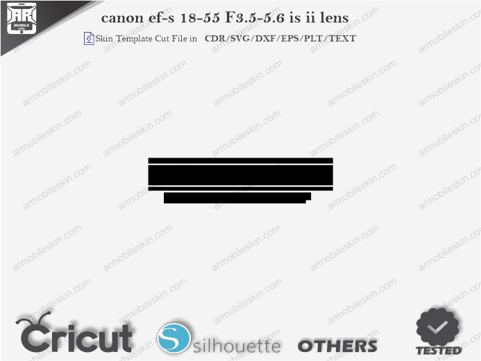 canon ef-s 18-55 F3.5-5.6 is ii lens Skin Template Vector
