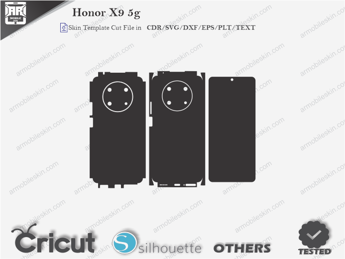 Honor X9 5g Skin Template Vector