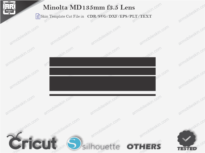 Minolta MD 135mm f3.5 Lens Skin Template Vector