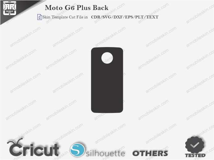 Moto G6 Plus Back Skin Template Vector