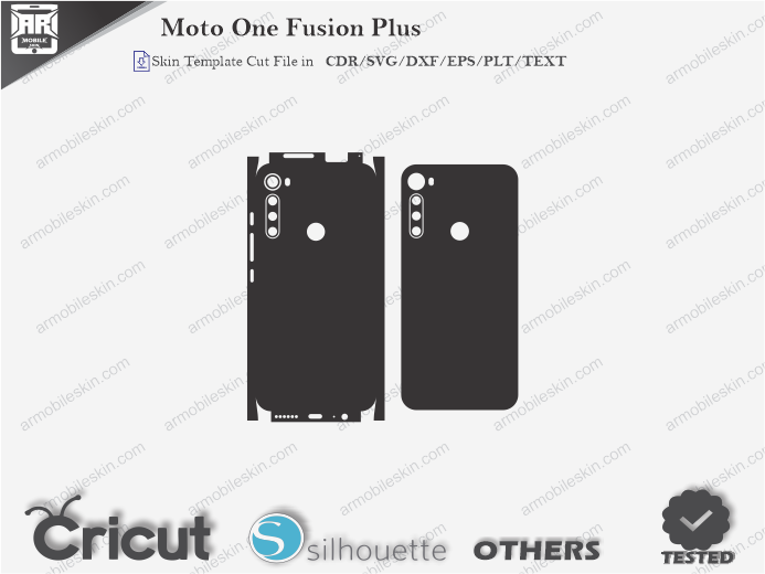 Moto One Fusion Plus Skin Template Vector