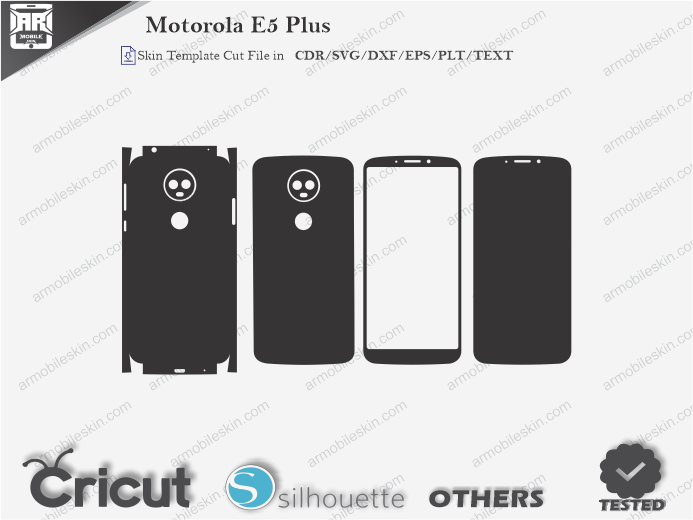 Motorola E5 Plus Skin Template Vector