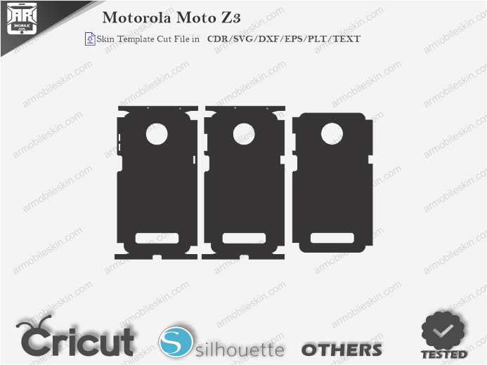 Motorola Moto Z3 Skin Template Vector