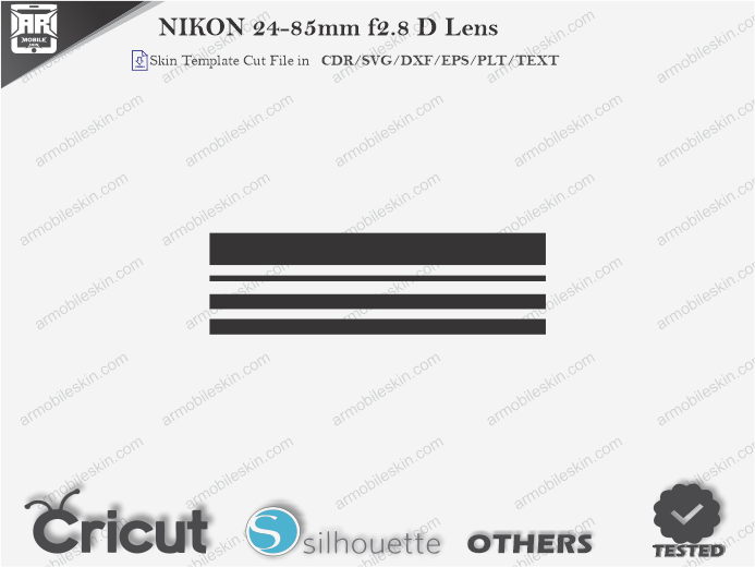 Nikon 24-85mm f2.8 D Lens Skin Template Vector