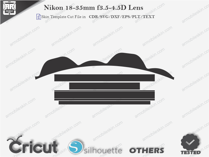 Nikon 18-35mm f3.5-4.5D Lens Skin Template Vector