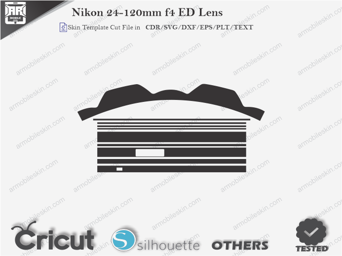 Nikon 24-120mm f4 ED Lens Skin Template Vector