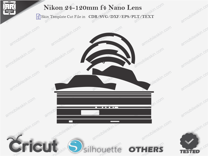 Nikon 24-120mm f4 Nano Lens Skin Template Vector