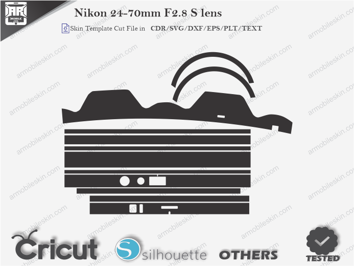 Nikon 24-70mm F2.8 S lens Skin Template Vector
