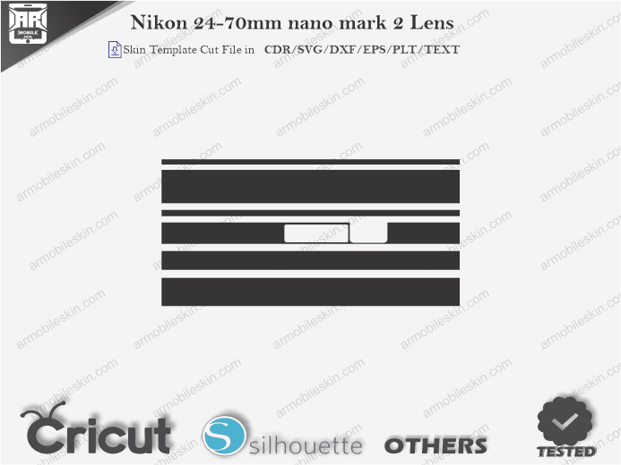 Nikon 24-70mm nano mark 2 Lens Skin Template Vector