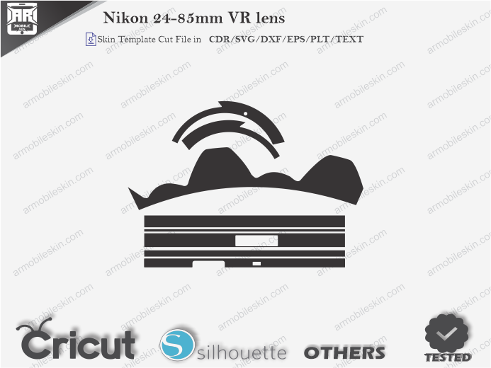 Nikon 24-85mm VR lens Skin Template Vector