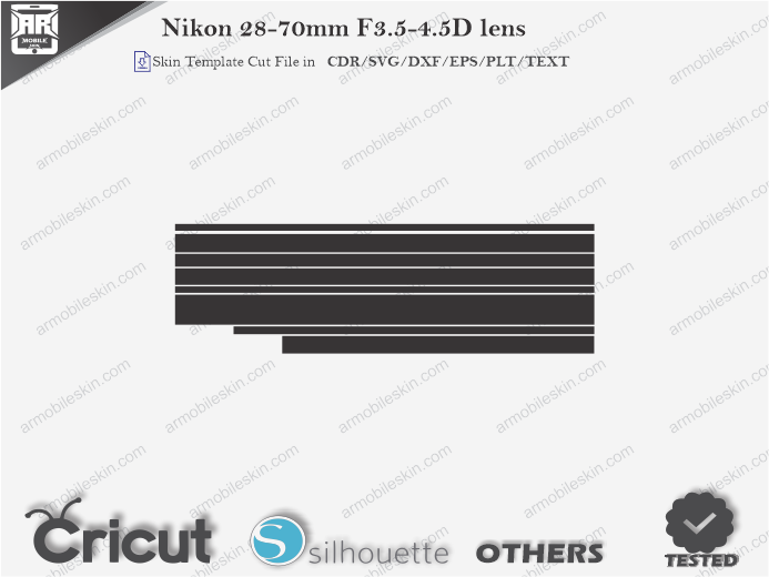 Nikon 28-70mm F3.5-4.5D lens Skin Template Vector