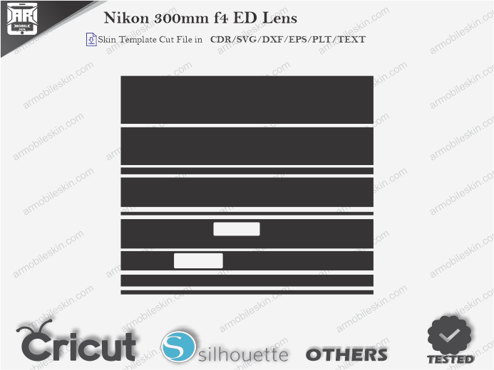 Nikon 300mm f4 ED Lens Skin Template Vector