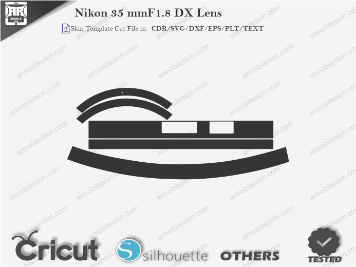 Nikon 35 mmF1.8 DX Lens Skin Template Vector
