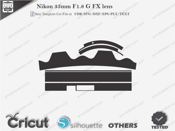 Nikon 35mm F1.8 G FX lens Skin Template Vector