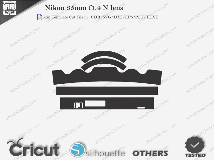 Nikon 35mm f1.4 N lens Skin Template Vector