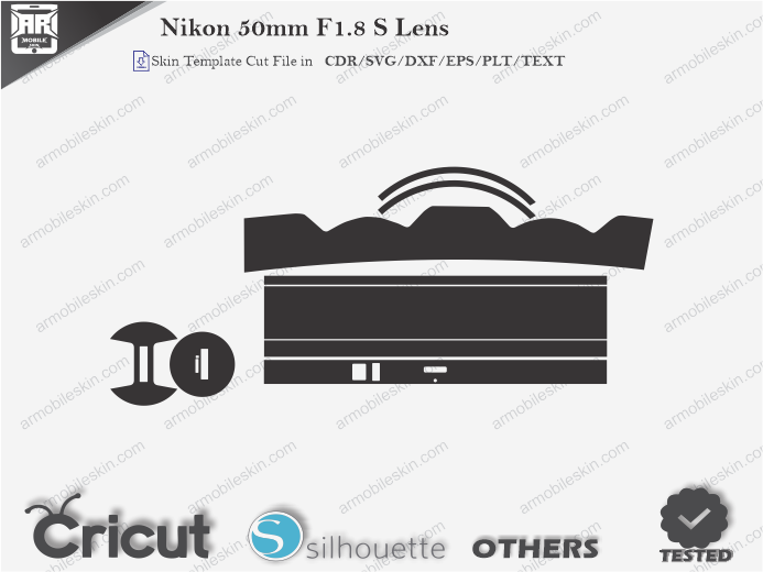 Nikon 50mm F1.8 S Lens Skin Template Vector