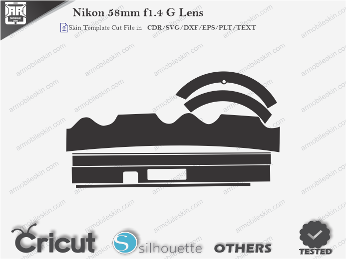 Nikon 58mm f1.4 G Lens Skin Template Vector