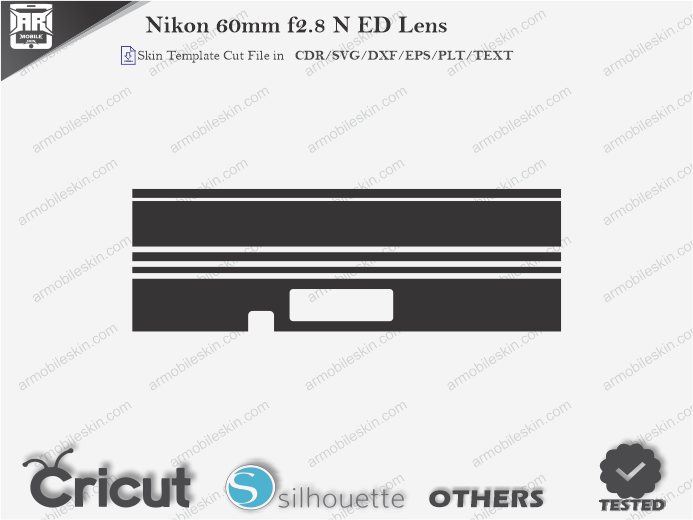 Nikon 60mm f2.8 N ED Lens Skin Template Vector