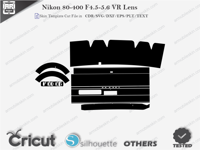 Nikon 80-400 F4.5-5.6 VR Lens Skin Template Vector