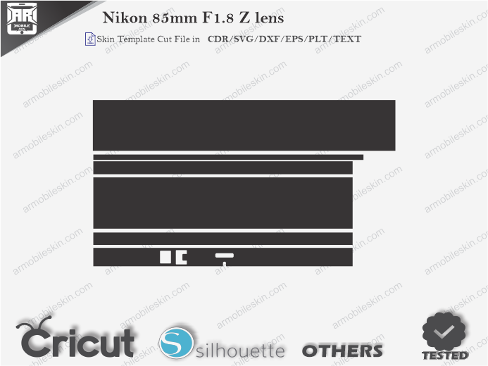 Nikon 85mm F1.8 Z lens Skin Template Vector