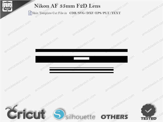 Nikon AF 35mm F2D Lens Skin Template Vector