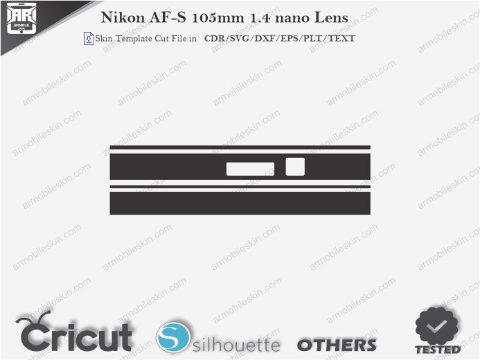 Nikon AF-S 105mm 1.4 nano Lens Skin Template Vector