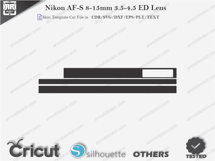 Nikon AF-S 8-15mm 3.5-4.5 ED Lens Skin Template Vector