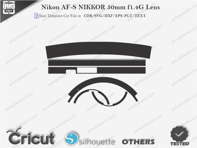 Nikon AF-S NIKKOR 50mm f1.4G Lens Skin Template Vector