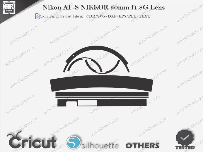 Nikon AF-S NIKKOR 50mm f1.8G Lens Skin Template Vector