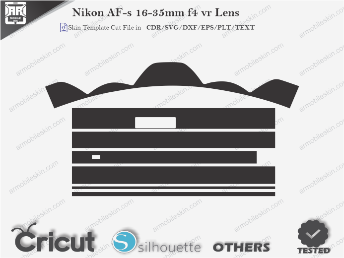Nikon AF-s 16-35mm f4 vr Lens Skin Template Vector
