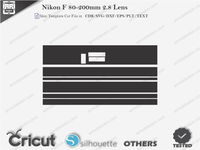 Nikon F 80-200mm 2.8 Lens Skin Template Vector