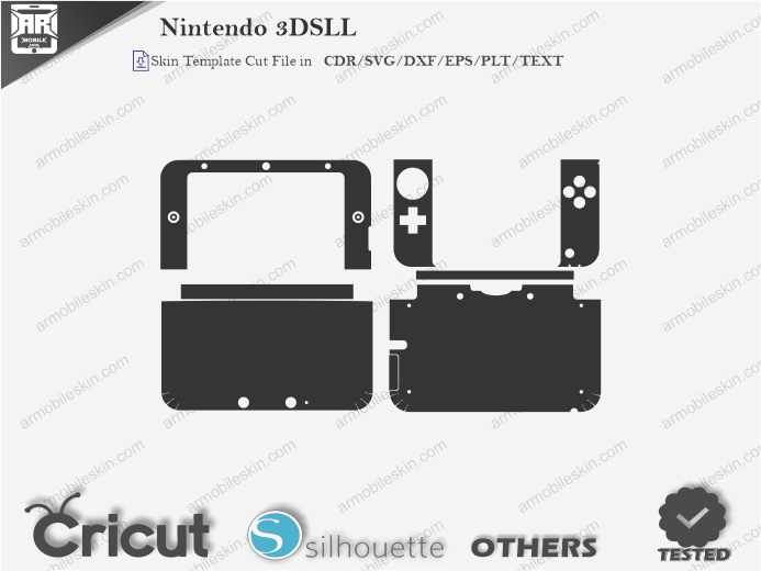Nintendo 3DSLL Skin Template Vector