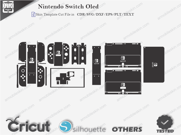 Nintendo Switch Oled Skin Template Vector