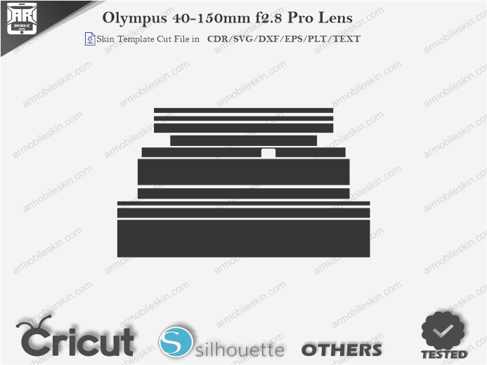 Olympus 40-150mm f2.8 Pro Lens Skin Template Vector