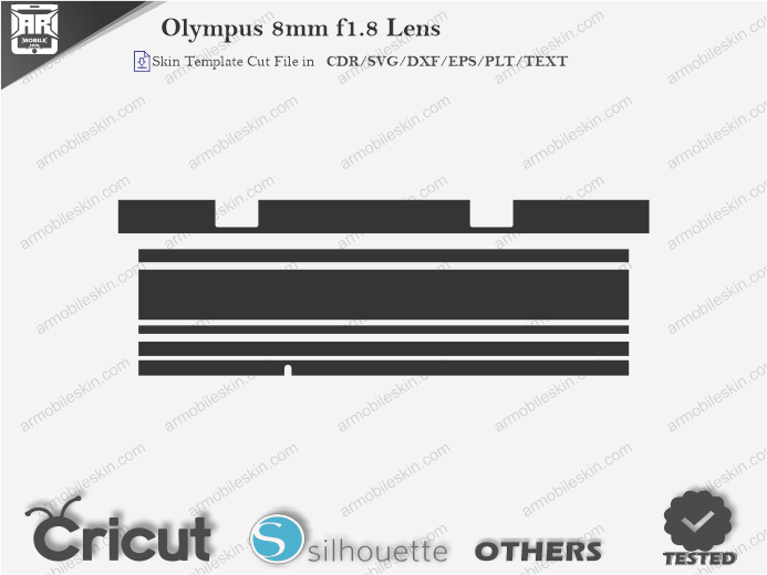 Olympus 8mm f1.8 Lens Skin Template Vector