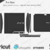 PS3 Slim Skin Template Vector